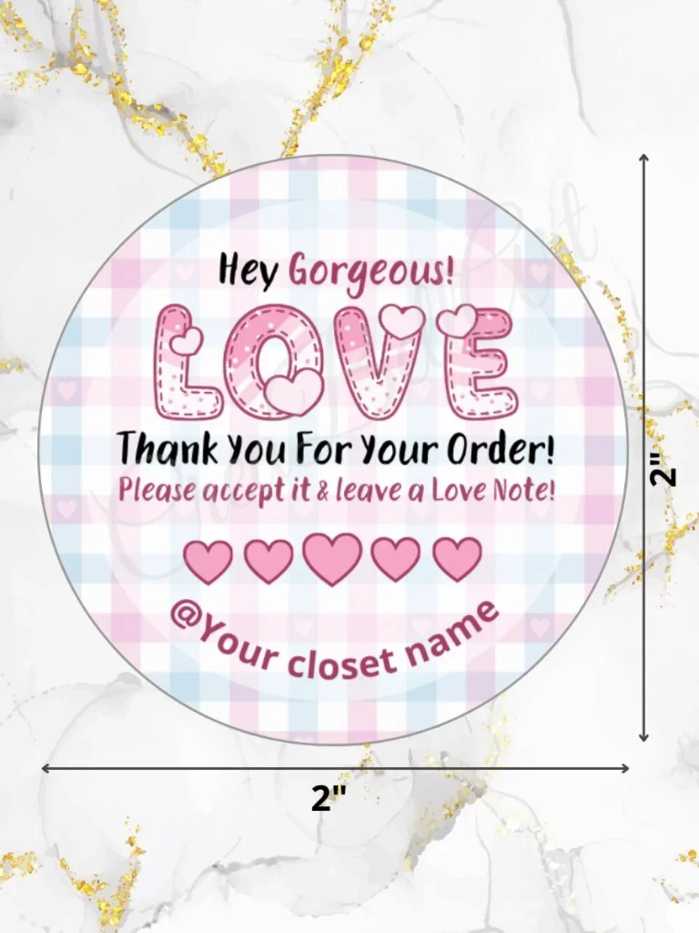 120 Pack Love Cute  Personalized Thank You Cards & Stickers